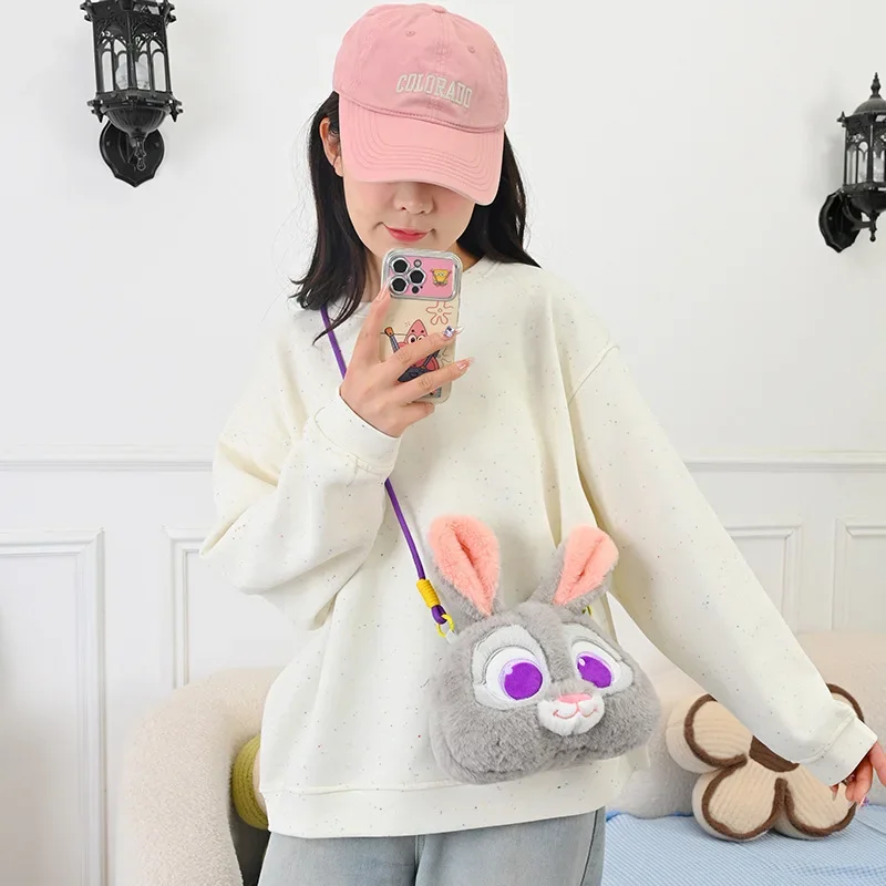 

Disney Zootopia Judy Hopps Nick Wilde Plush Crossbody Bag Cute Cartoon Toy Bag Fashion Gift Girls Birthday Holiday Gift