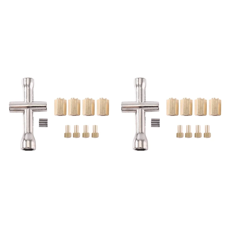 

A04F-8Pcs Brass 10Mm(+6Mm) Extended Wheel Hex Hub Adapter 9750 For Traxxas TRX4M TRX-4M 1/18 RC Crawler Car Upgrade Parts