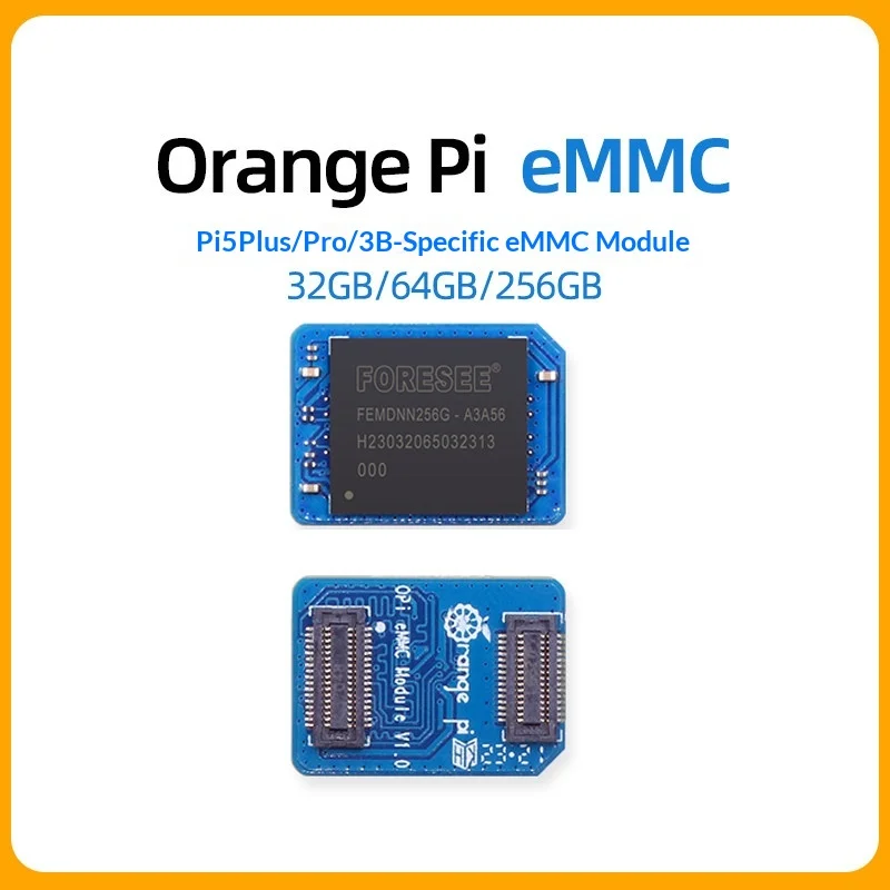 MMC Flash Module, 64GB / 256GB, Compatible with Orange Pi 5 Plus Pro & Orange Pi 3B