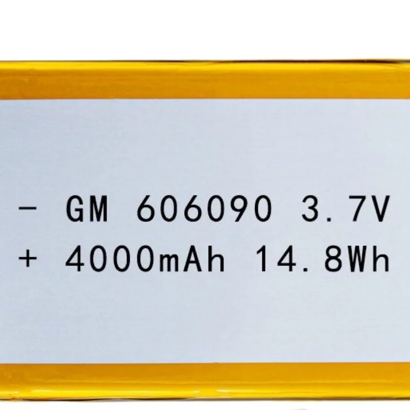 606090 3.7V 4000mAh 14.8Wh Rechargeable Battery for Power Banks Tablets Laptops Polymer Lithium Battery
