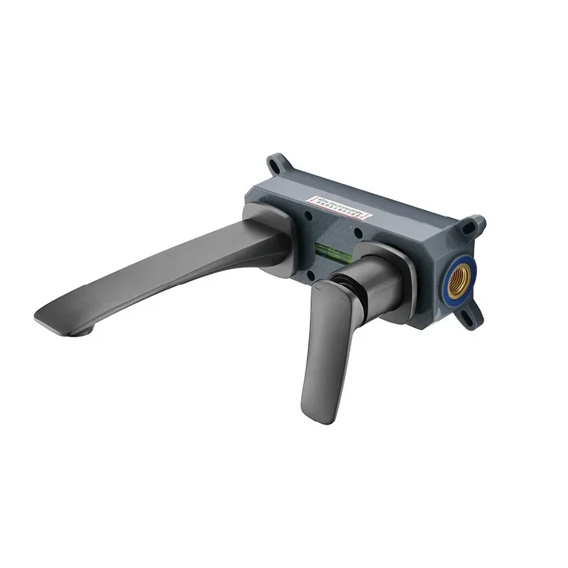 

Concealed into the wall basin, hot and cold faucet, all copper embedded in the pre-buried wash basin, washbasin gun gra