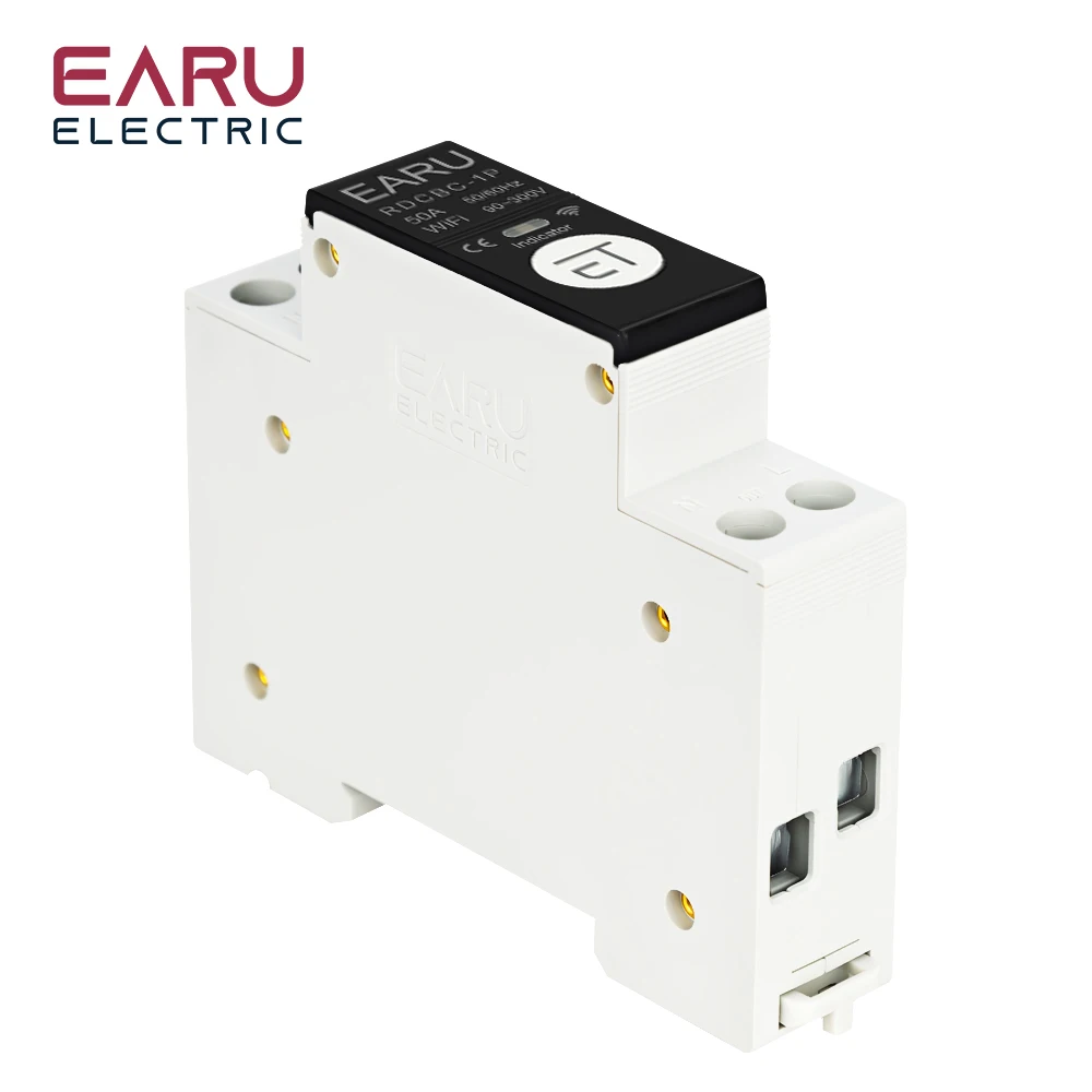1P+N Din Rail WiFi Circuit Breaker Smart Timer Switch Relay Remote Control By eWeLink APP With Smart Home Alexa Google Home