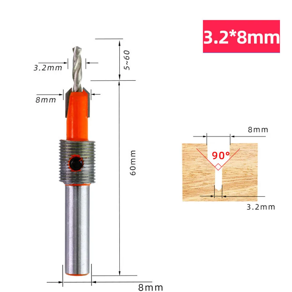 Router Bit for Precision Cuts and Splinter Protection High Hook & Shear Angles Industrial Quality Steel (8mm/10mm Shank)