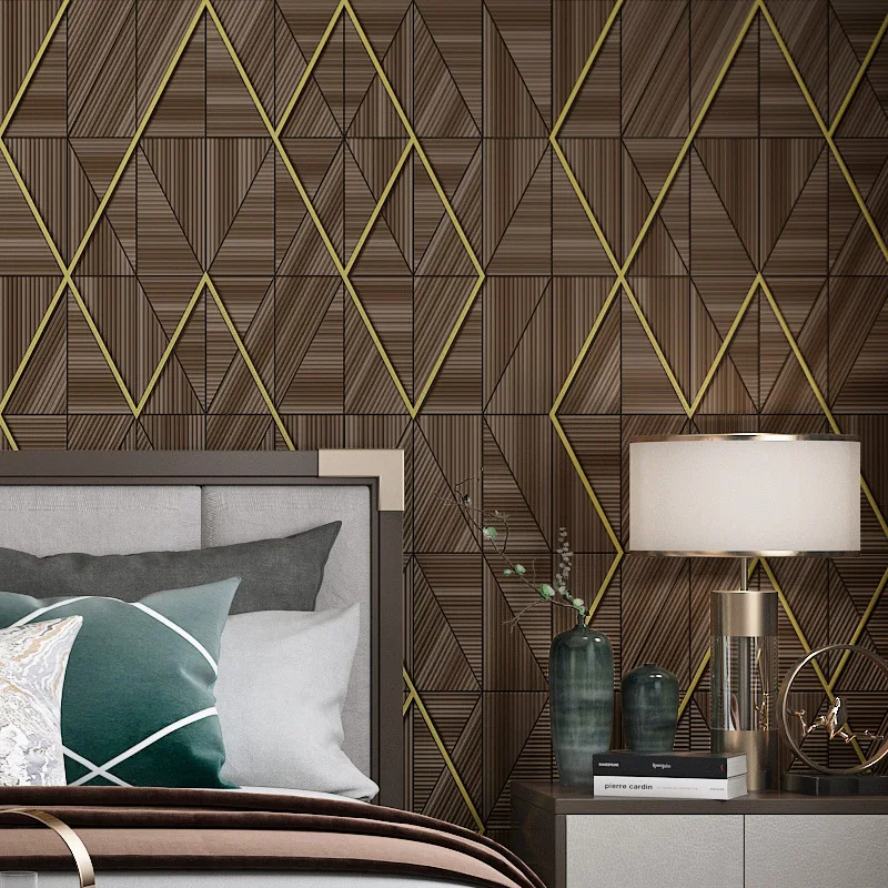 New Chinese Style Vintage Classical Zen Wallpaper Japanese Linen Weave Bamboo Woven Wood Grain Grass Weave Pattern Wallpaper