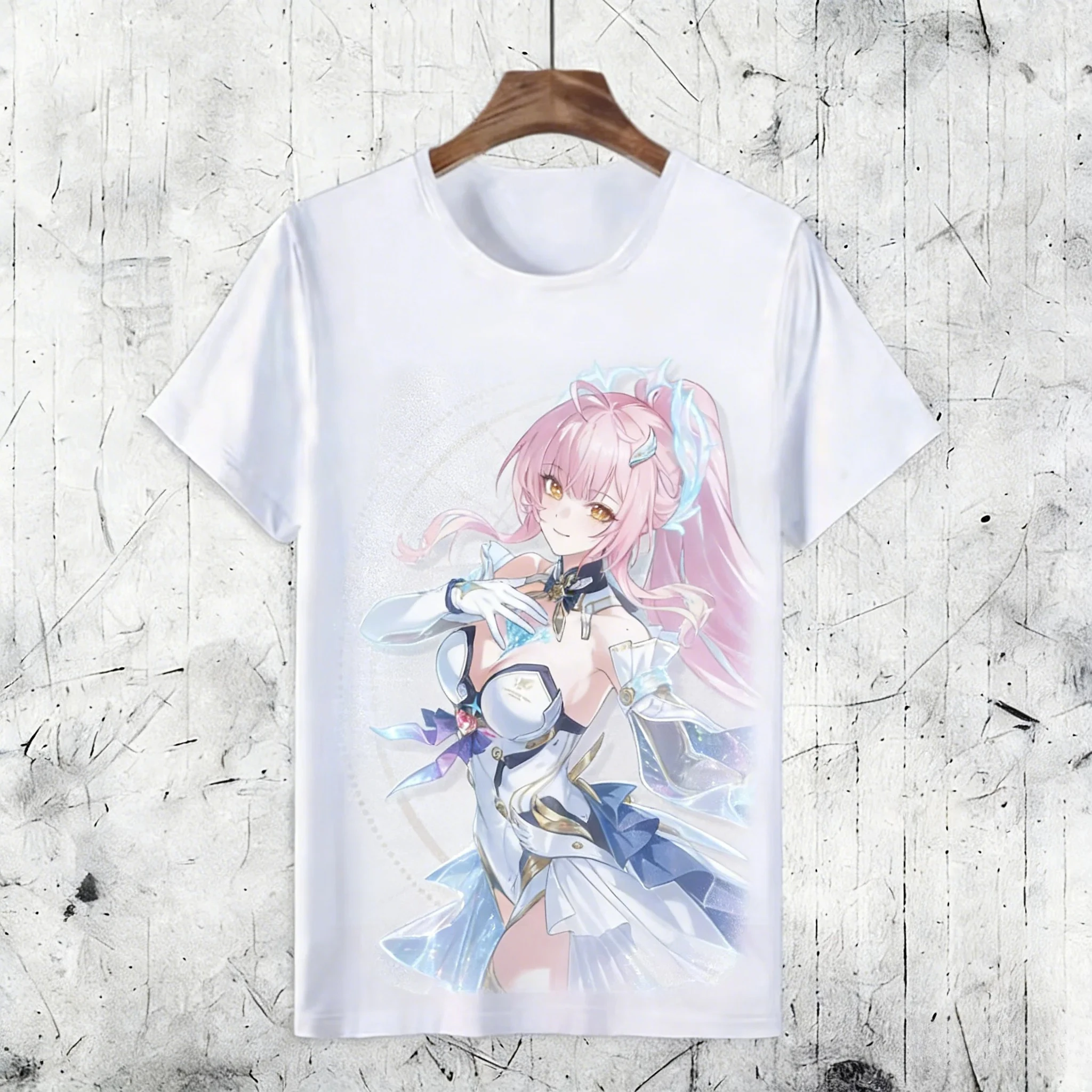 Wuthering Waves New Character Aemeath Clothes Summer Top Unisex Short Sleeved T-shirt Game Clothes Printed Ins