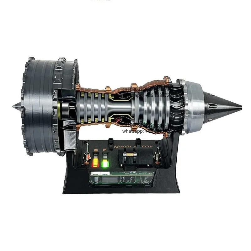 Super Strong TR900 Turbofan Engine Model Violent Brushless Motor 3D Printing Technical Toy Anniversaries Gift Desktop Display
