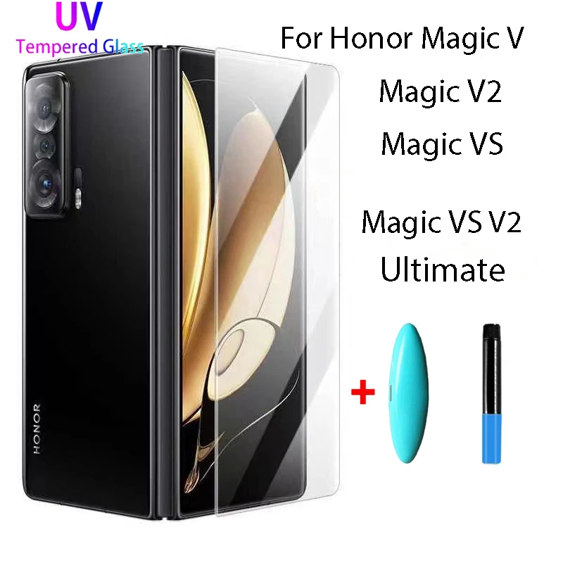 3D Curved High Quality Full Glue UV Tempered Glass For Honor Magic V VS2 V3 Screen Protector For Magic VS V2 RSR Ultimate VS3