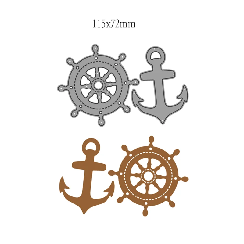 Sailing Anchor Ship Metal Cutting Dies Stencil Scrapbooking Photo Album Card Paper Embossing Craft DIY