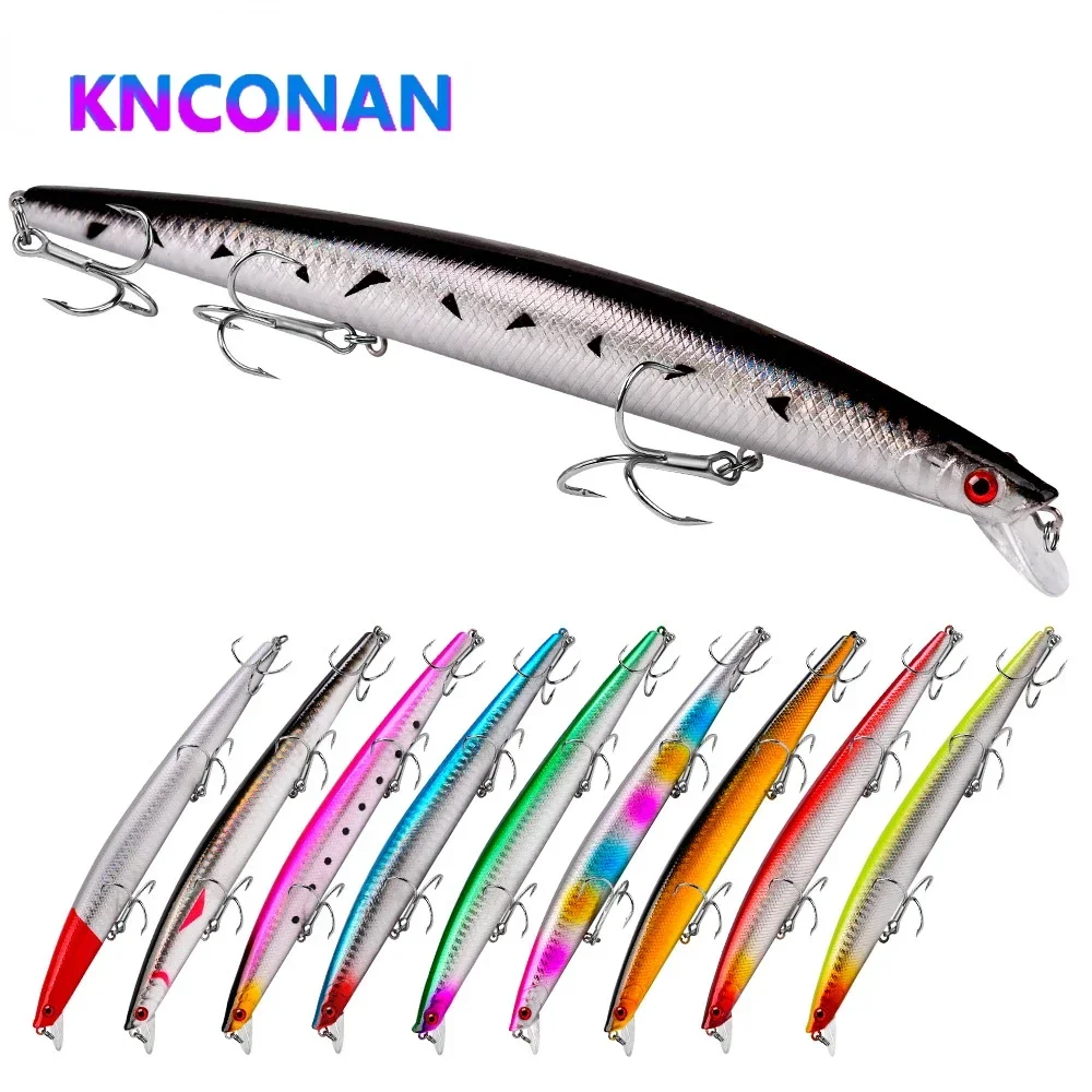 185mm 24.5g Floating Minnow Fishing Lure Long Casting Artificial Bait for Trout Saltwater Swimbait Pesca Wobbler Jerkbait