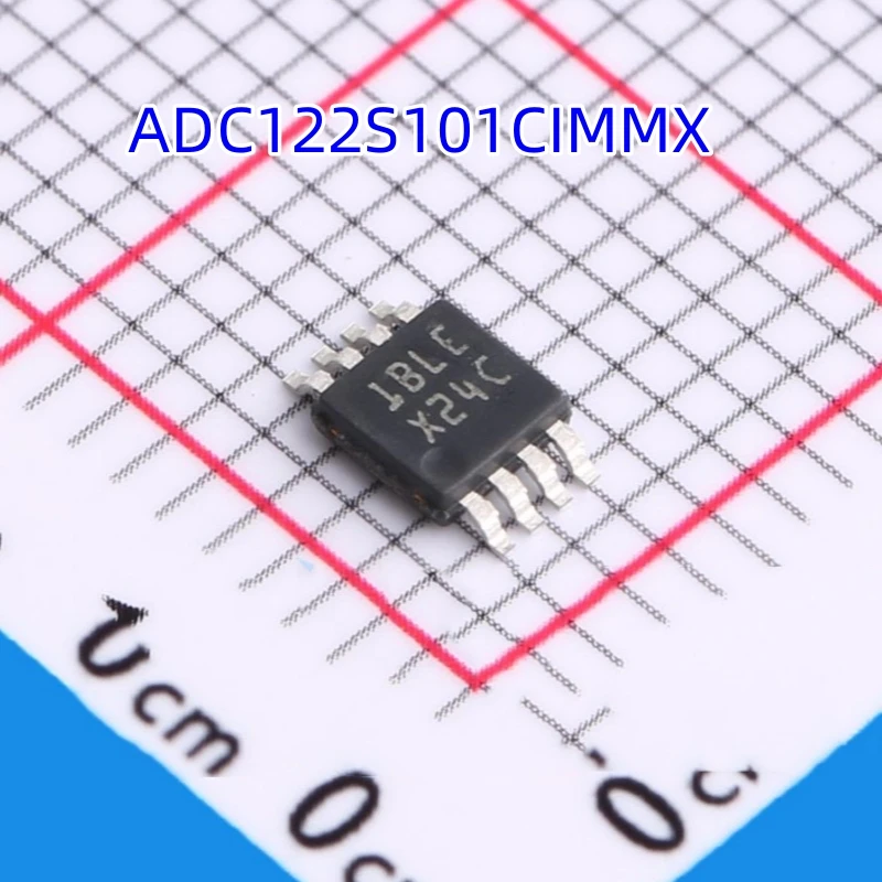 New and Original  ADC122S101CIMM/NOPB Marking X24C MSOP8  Analog to Digital Converters - ADC 2-CH 500ksps-1Msps 12B A/D Cnvtr