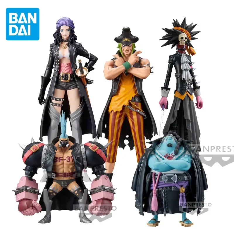 BANDAI-Action Figure Anime Original, DXF BROOK Robin Jinbe Red Film, Brinquedos para Meninos e Meninas, Modelo de Natal para Crianças, 1 Pc