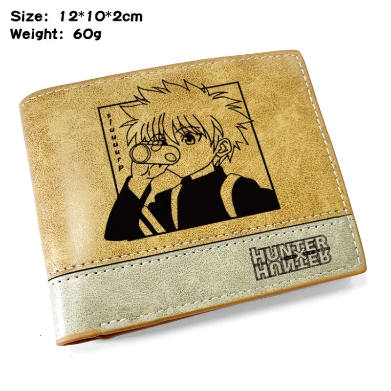 

HUNTER×HUNTER PU Leather Short Wallet Cartoon Anime Isaac Netero Pattern Coin Purse Multi Card Slot Wallet Billfold for Fans