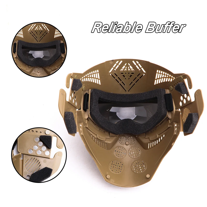 Airsoft Mask Full Face Military War Game Head Protective Mask High Strength Paintbal Tactical Full Cover Mask