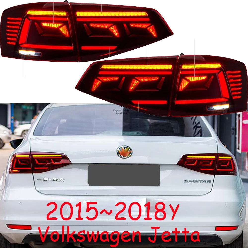 Car Styling Tail Lights For Jetta Taillights LED Tail Lamp Rear Trunk Lamp drl+brake+reverse+turn 2015~2018y For Jetta Fog Light