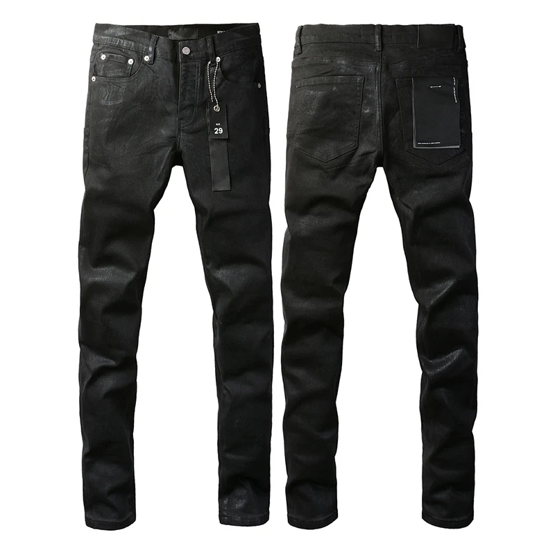 

Men American High Street Distressed Black Coated High Stretch Skinny Jeans Pant