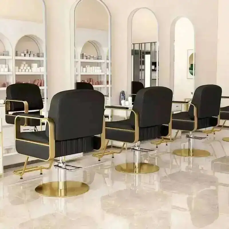 Multifunctional Swivel Chair Luxury Hair Beauty Salon Stylist Pink Professional Barber Promotion Styling Lashes Tilted Sofa Shop