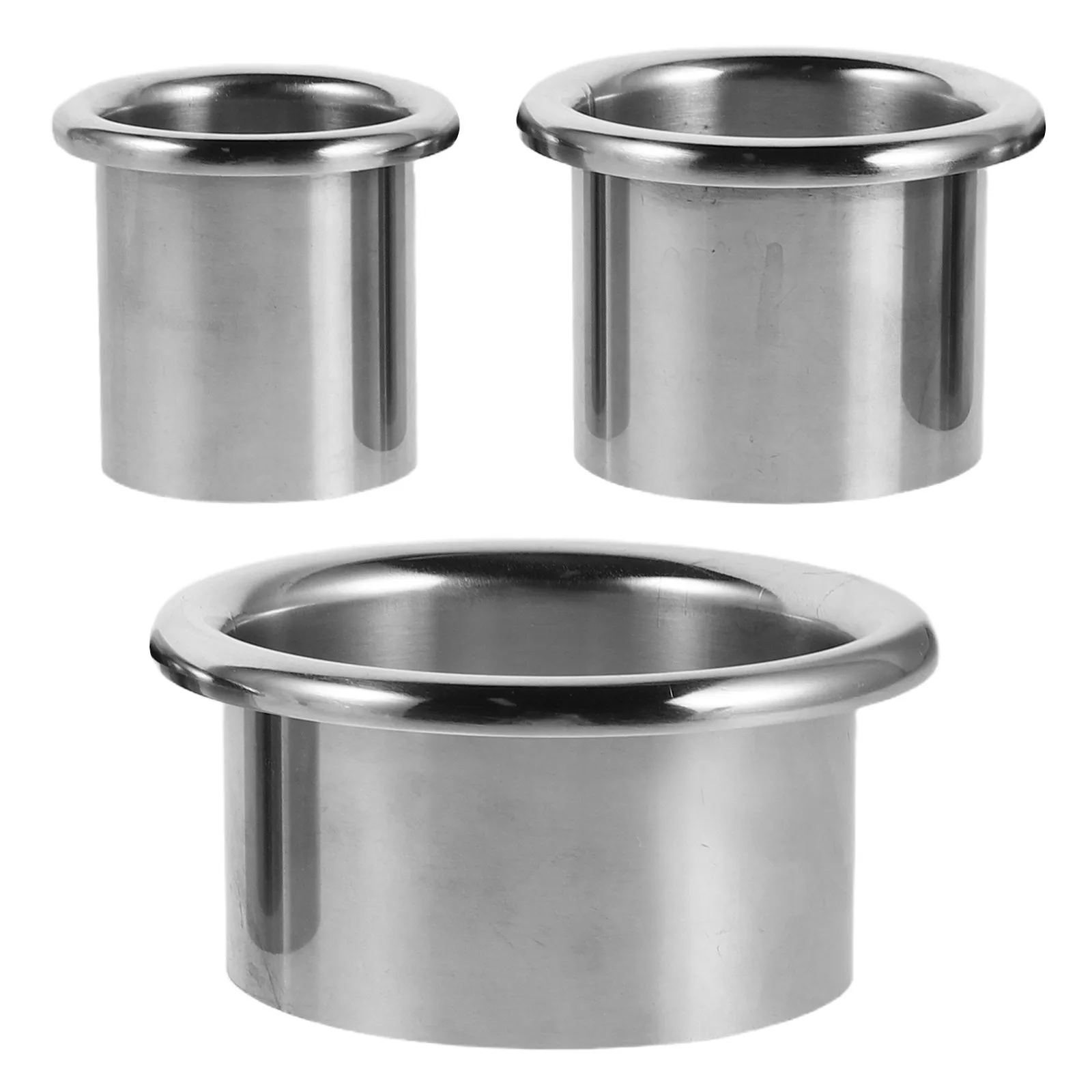 

3Pcs Stainless Steel Hair Dryer Holder Insert Blow Dryer Organizer Rack Vanity Bathroom Desktop Countertop Storage Tube Salon