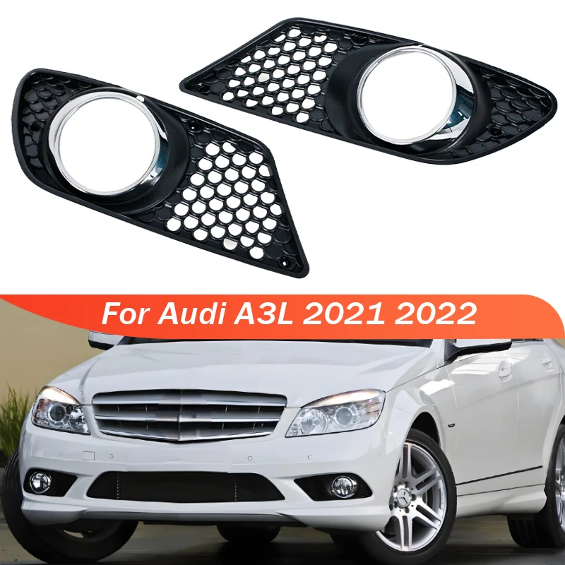 

Fog Light Cover For Mercedes Benz C Class W204 2008 2009 2010 Car Front Bumper Honeycomb Shape Fog Lamp Grille Bezel