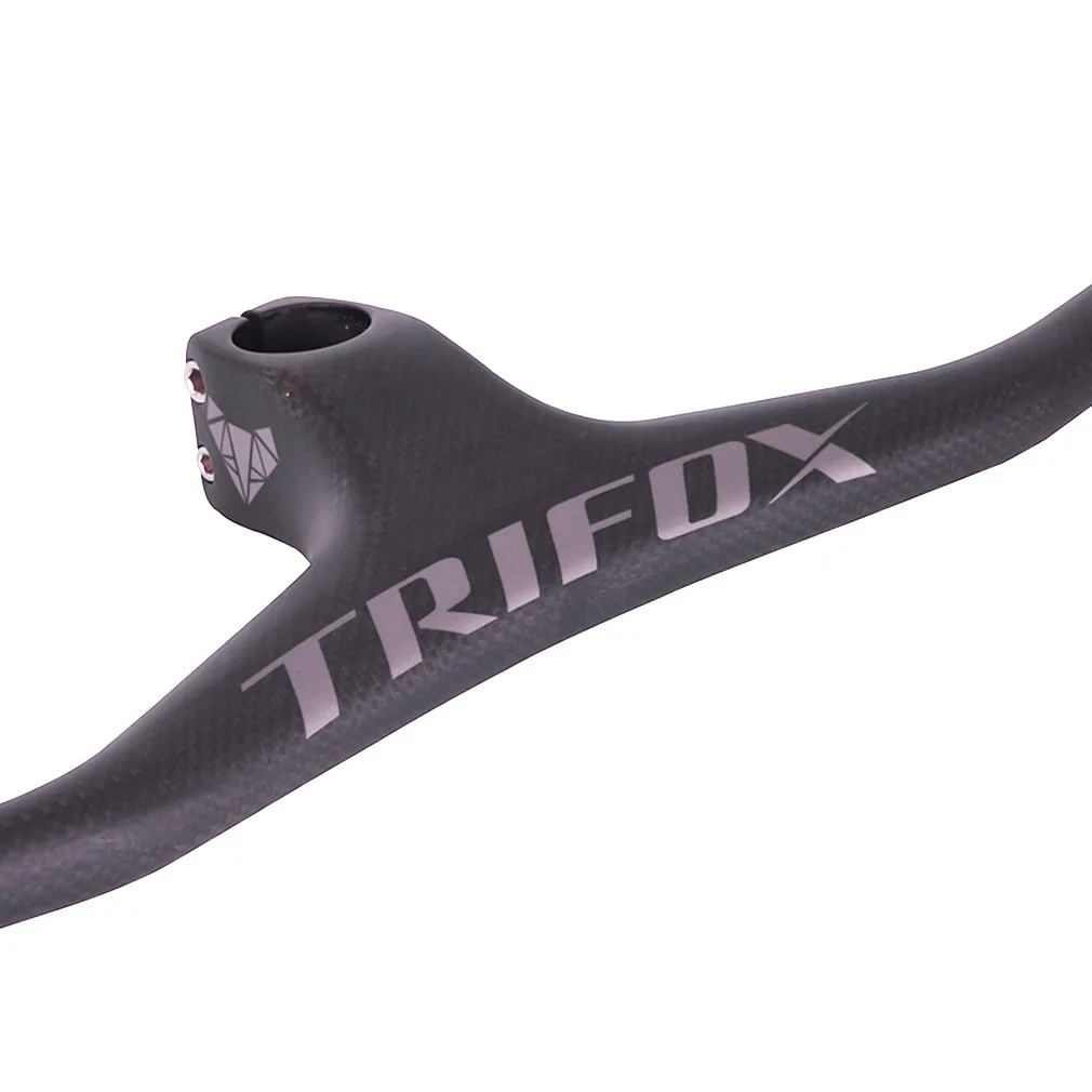 TRIFOX MTB Carbon Integrated Handlebar RHB200 T800 Carbon Fiber Stem Length 80/90/100/110mm Diameter for Fork TubeΦ28.6mm 270g