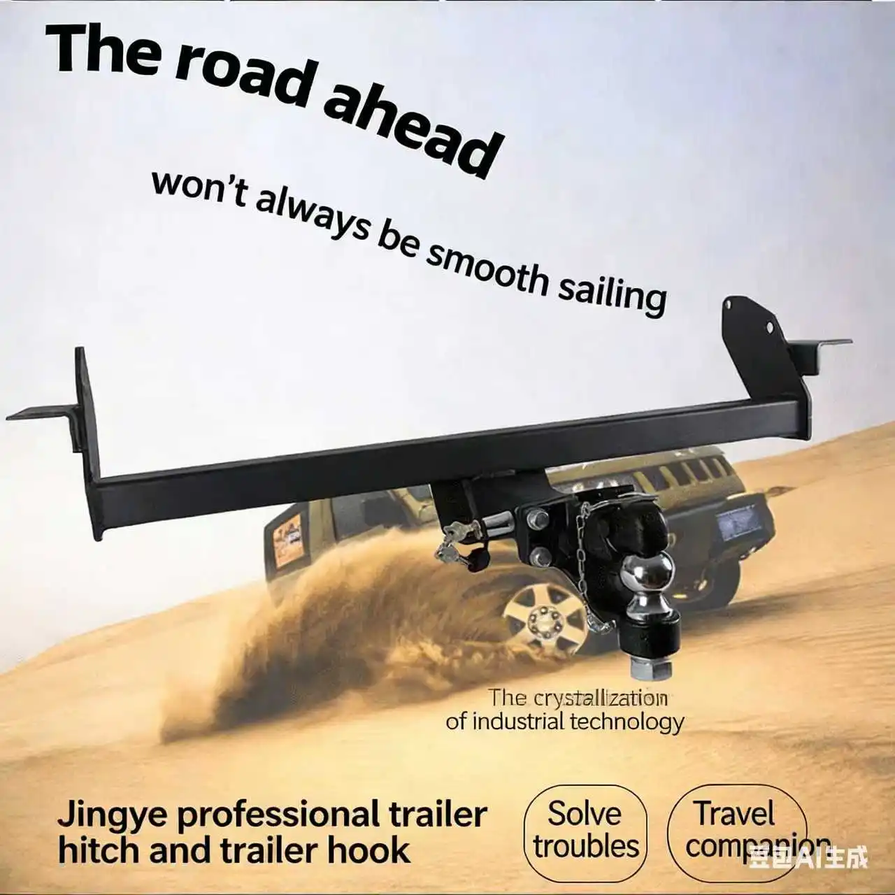 For Hilux REVO Towing Accessories, Rear Trailer Bar, Pickup Tow Hook, Rescue Rod, Tow Hitch