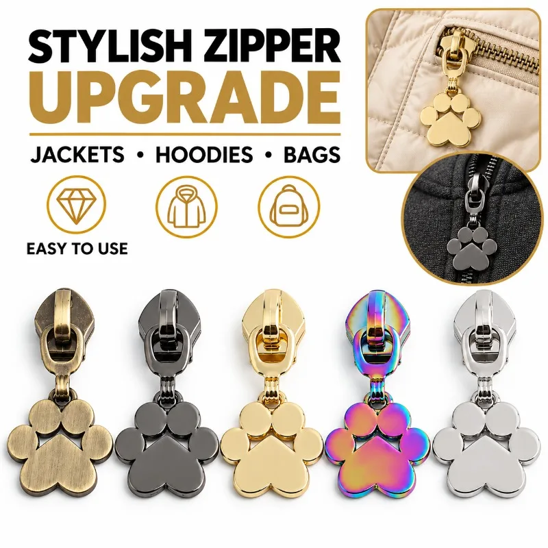 5/10/15/20PCS Cute Cat Paw Heart Zipper Pull Detachable Zipper Tab For Jacket Hoodie Backpack Handbag DIY Hardware Accessories
