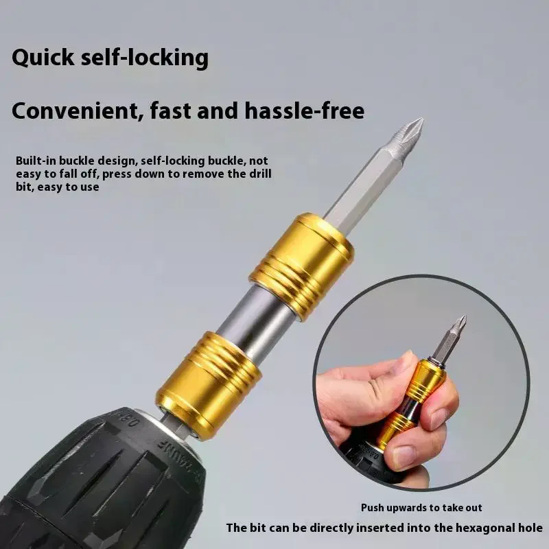 

1/2 шт. 1/4 "инструменты, электрическая отвертка, портативный удлинитель с головкой для двойного держателя бит-шестигранная быстрая дрель, мощность