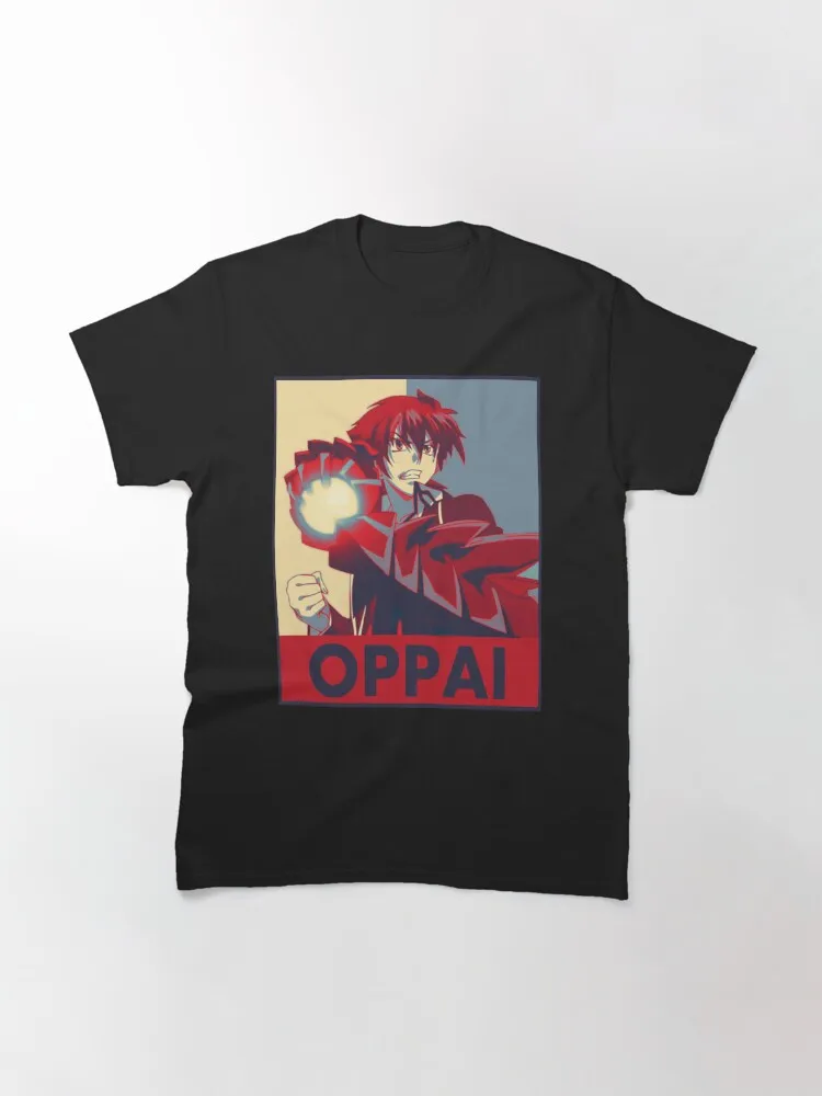 High School DxD - Issei Pop Art Oppai Classic T-Shirt 100% Cotton Streetwear High Quality New Fashion Top Tees