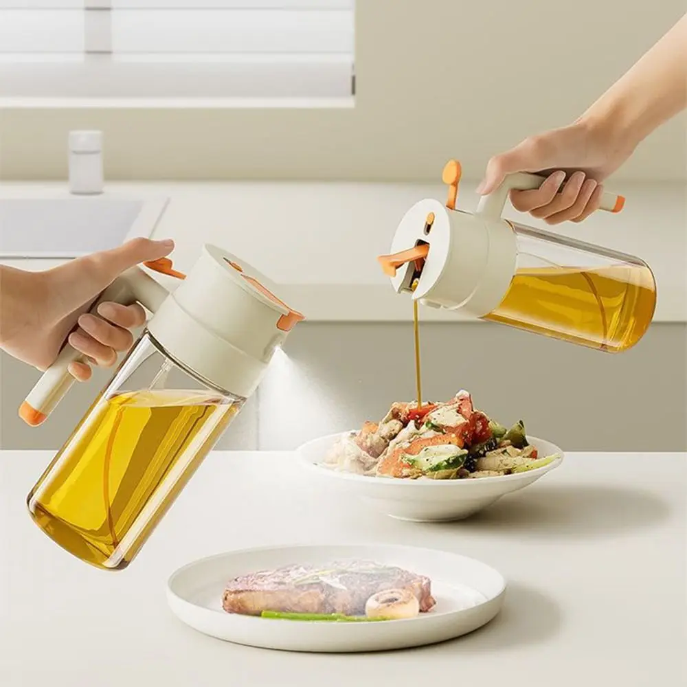 

Дозатор-распылитель масла 2 в 1, герметичный, 650 мл, бутылка-дозатор масла, удобные ручки, стеклянный распылитель масла без бисфенола А, инструмент для барбекю