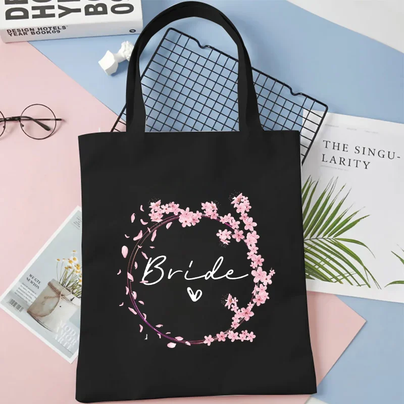 Bride Party Women Shoulder Bag Team Bride Handbag Bachelorette Party Casual Tote Female Eco Crossbody Bag Vintage Messenger Bags