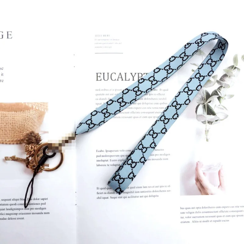 2022 New Fashion Brand Letter Women Neck Key Strap ID Card Gym Mobile Phone Strap Sling Camera USB Holder Mobile Phone Strap image 5