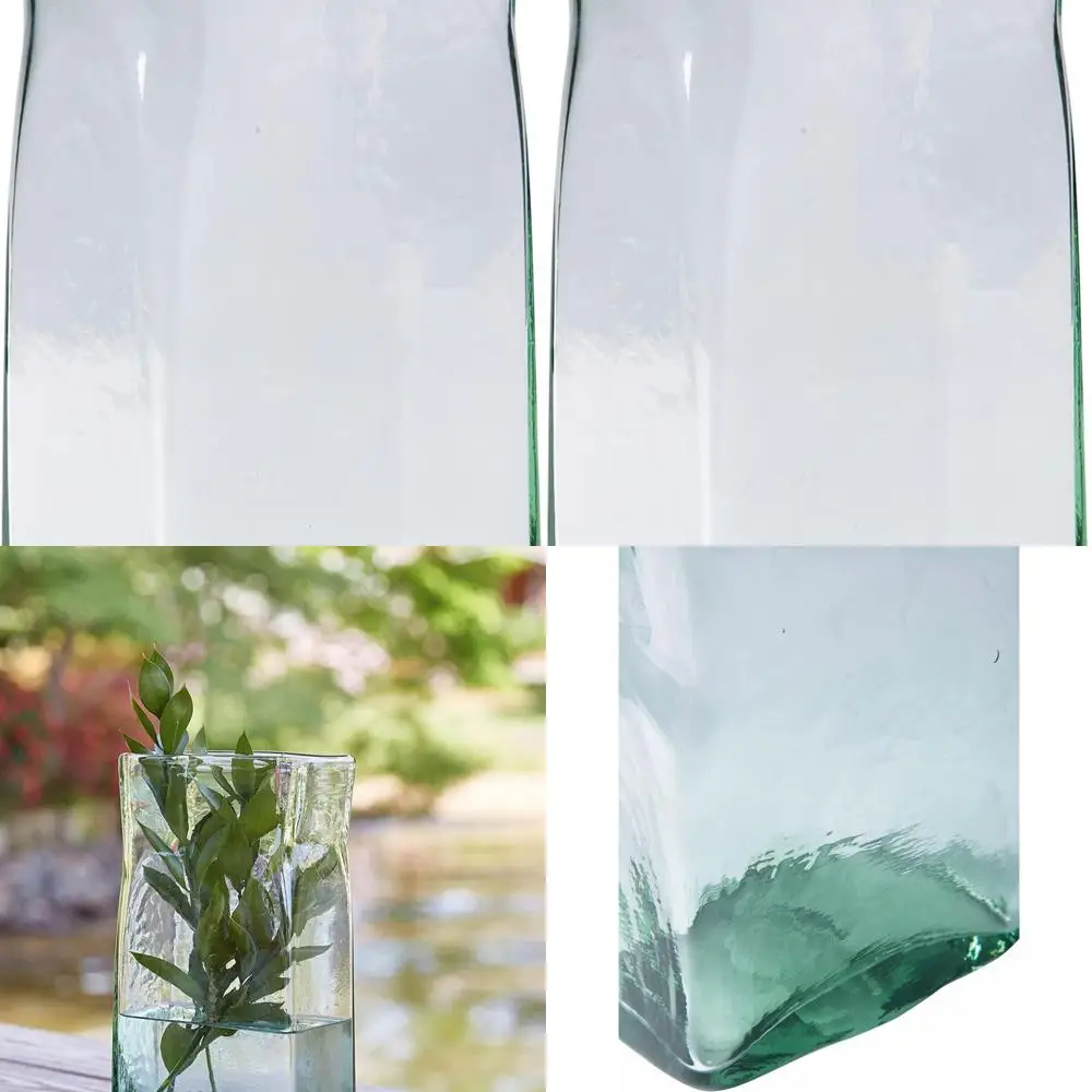 

Modern 12-Inch Green Glass Vase, Contemporary Style