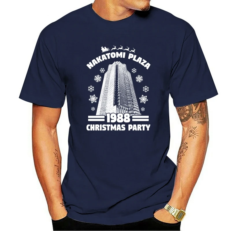 

Men's Tshirts Nakatomi Plaza Funny Christmas Party 1988 Tee Shirt O Neck Clothes Cotton Tee Shirt