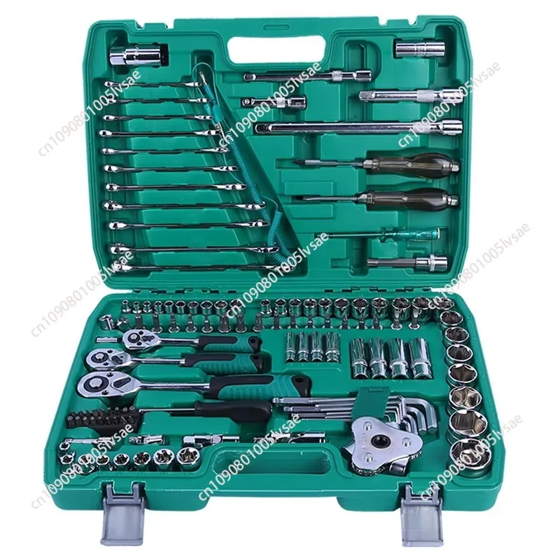 

Household Machinery Ratchet Wrench Sleeve Combination Tool Set Car Motorcycle Bicycle Manual Repair Kit