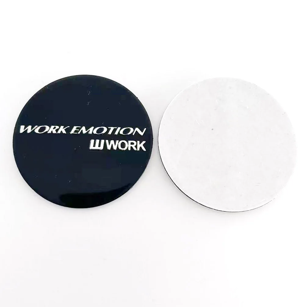 4PCS/Lot 45MM Car Wheel Center Cap Emblem Sticker For VOSSEN ENKEI WedsSport Work Emotion OZ RACKING RAYS VOLK ADVAN