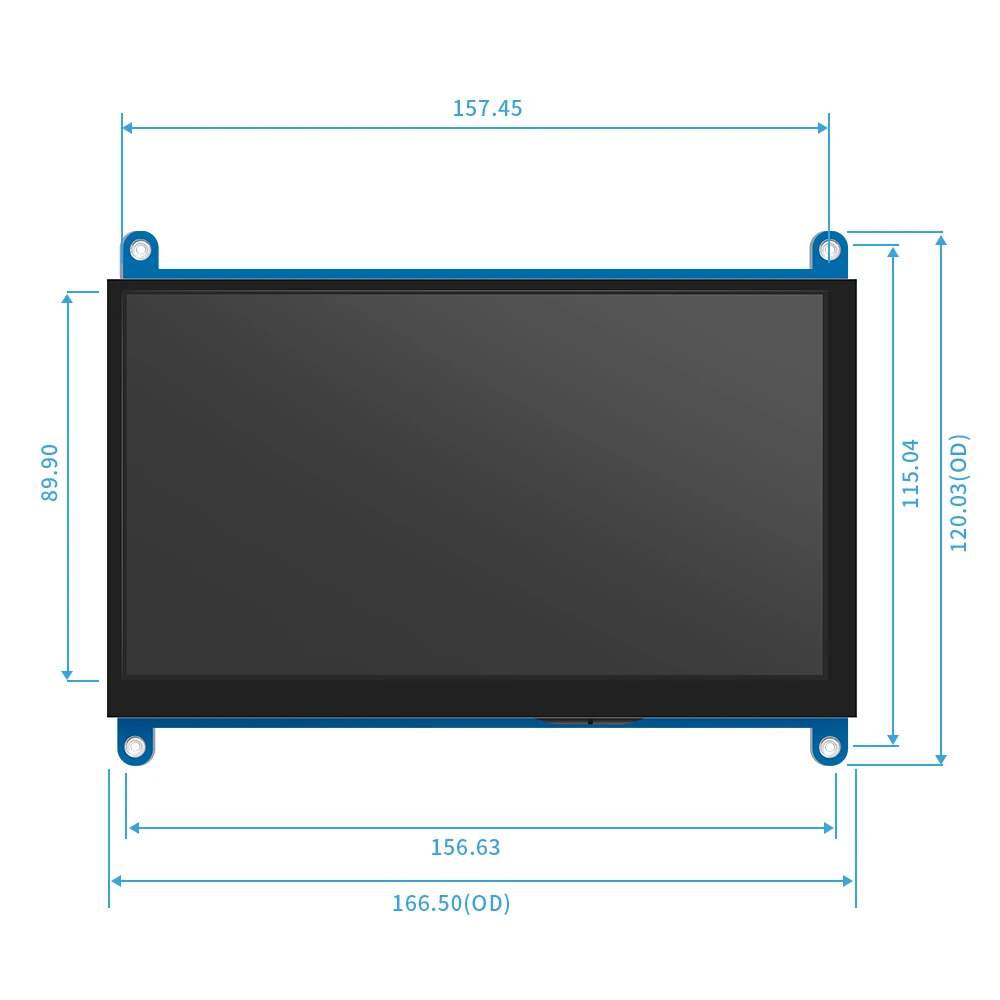 Imagem -03 - Portátil Raspberry pi Monitor sem Toque na Tela Lcd 1024x600 Compatível com Raspberry pi 400 3b Mais 3b Windows 7