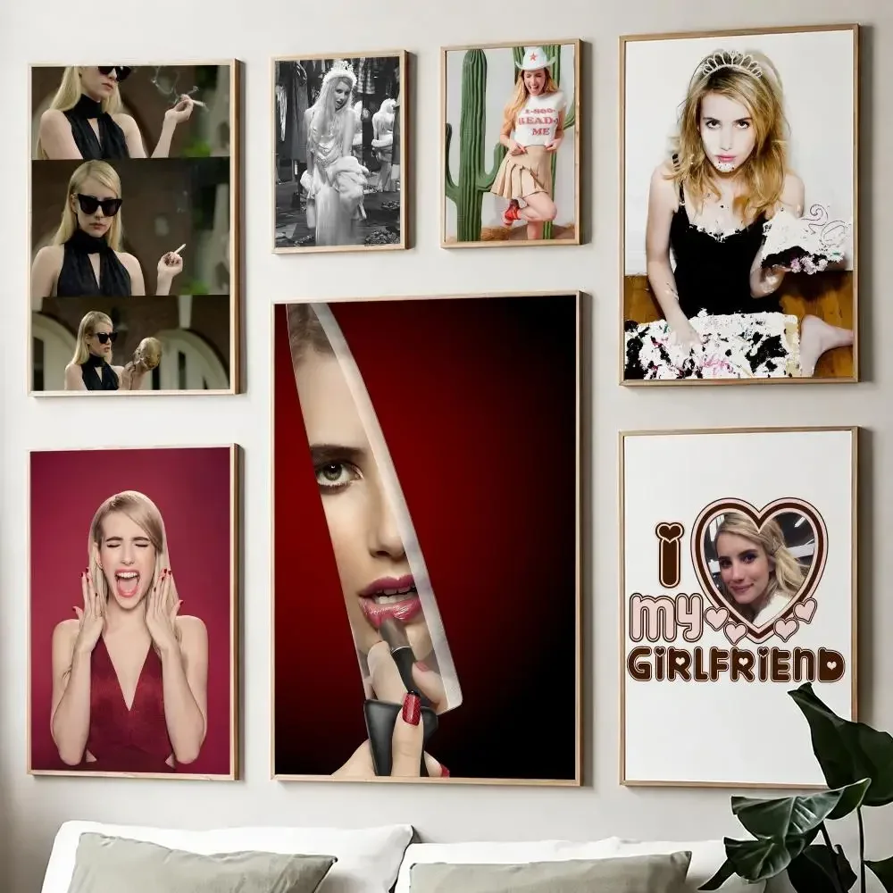 Movie Star Singer e-emma roberts Poster Paper Print Home Living Room Bedroom Entrance Bar Cafe Art Painting Decoration