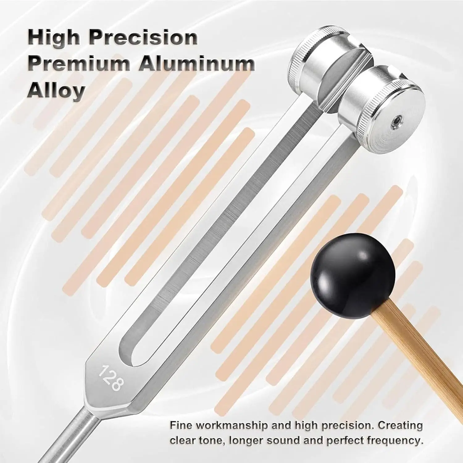 شوكة ضبط للشفاء شوكة ضبط احترافية لمجموعة الشفاء مع أجهزة شفاء التردد أدوات شفاء الصوت 128C