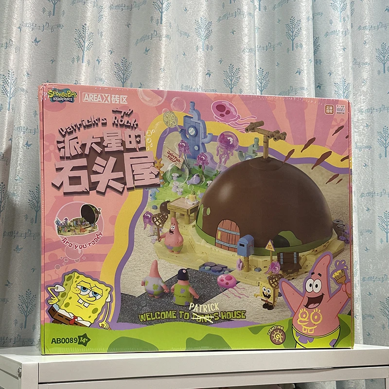 Bob l'éponge Patrick Star Rock maison blocs de construction ensemble créatif bricolage assemblage jouet éducatif pour enfants cadeau de noël boîte aveugle