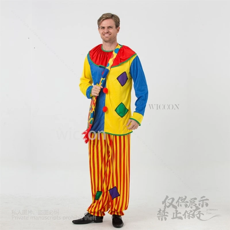 جديد تأثيري هالوين التصحيح مهرج شخصية أداء زي البدلة حقيبة تأثيري الكرة البدلة الملابس تأثيري النساء الرجال مضحك