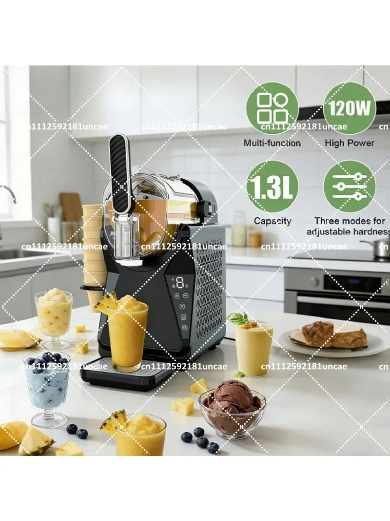 Automatic Touch Screen Ice Cream Maker Machine, No Freezer Needed, Homemade Soft Serve Gelato Smoothie Maker