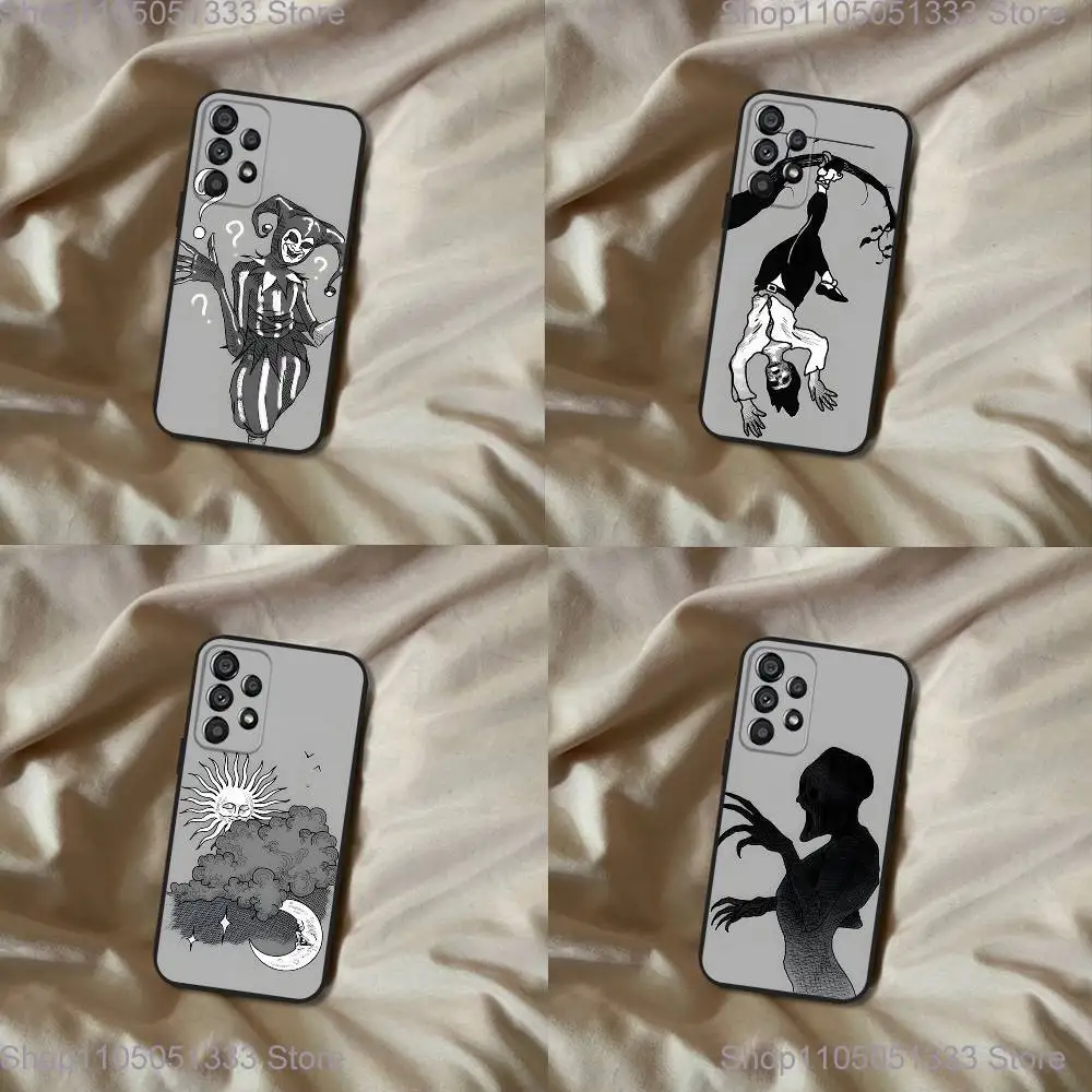 

Phasmophobia Tarot Card Phone Case For Samsung Galaxy A20,A21s,A22,A31,A32,A52,A53,A72,73,A80 Soft Black Cover