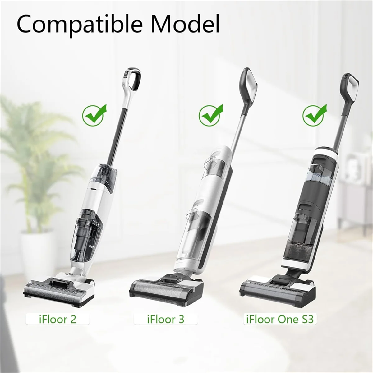 FZFZ ชุดเปลี่ยนแปรงลูกกลิ้งสําหรับ IFloor 2, IFloor 3, ชั้น One S3 ไร้สายเปียกแห้งเครื่องดูดฝุ่นอุปกรณ์เสริม