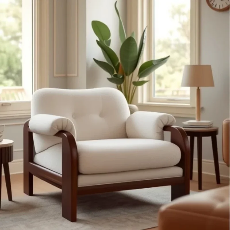 Household, retro design, medieval style, single sofa, homestay leisure chair