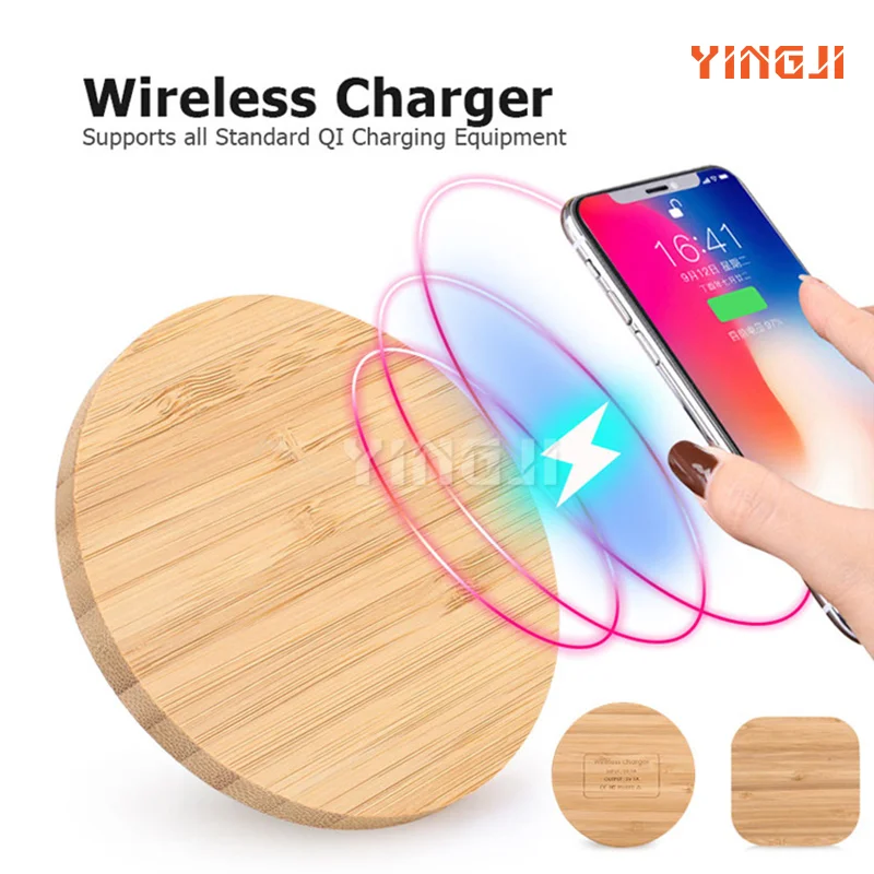 

Портативное беспроводное зарядное устройство из натурального дерева 5 Вт 10 Вт 15 Вт Акция в подарок Быстрое беспроводное зарядное устройство для телефона
