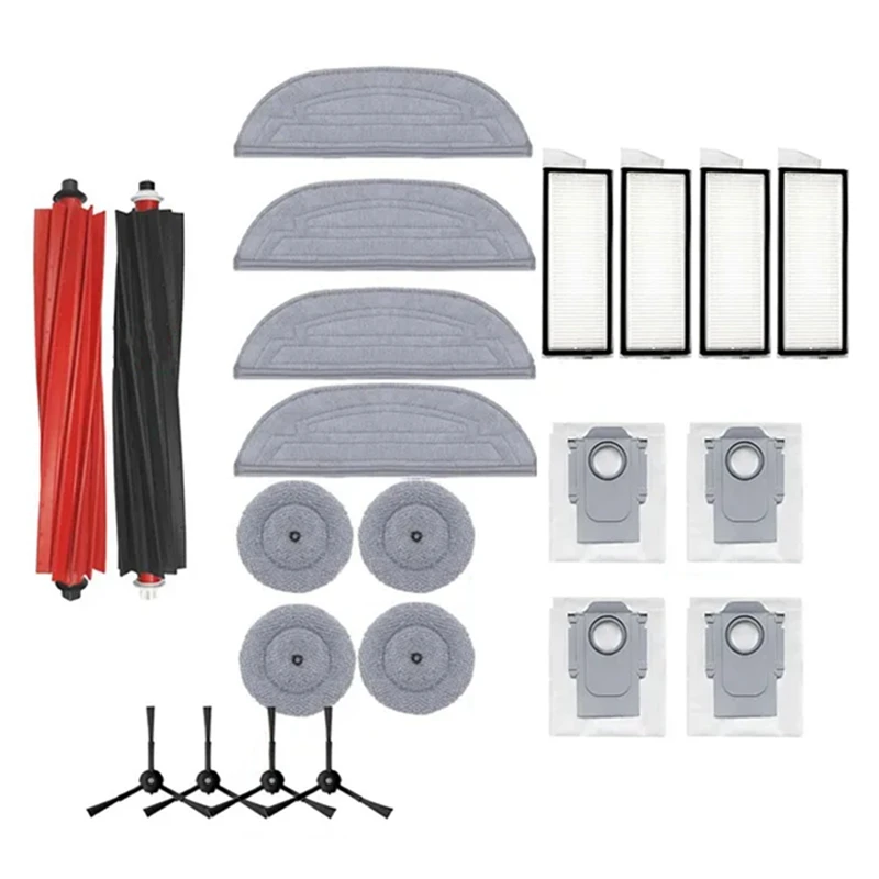 A98G-para Roborock S8 Maxv Ultra/S8 Max Ultra Robot repuestos de aspiradora Cepillo Lateral principal filtro Hepa paño de mopa almohadillas Accesorios