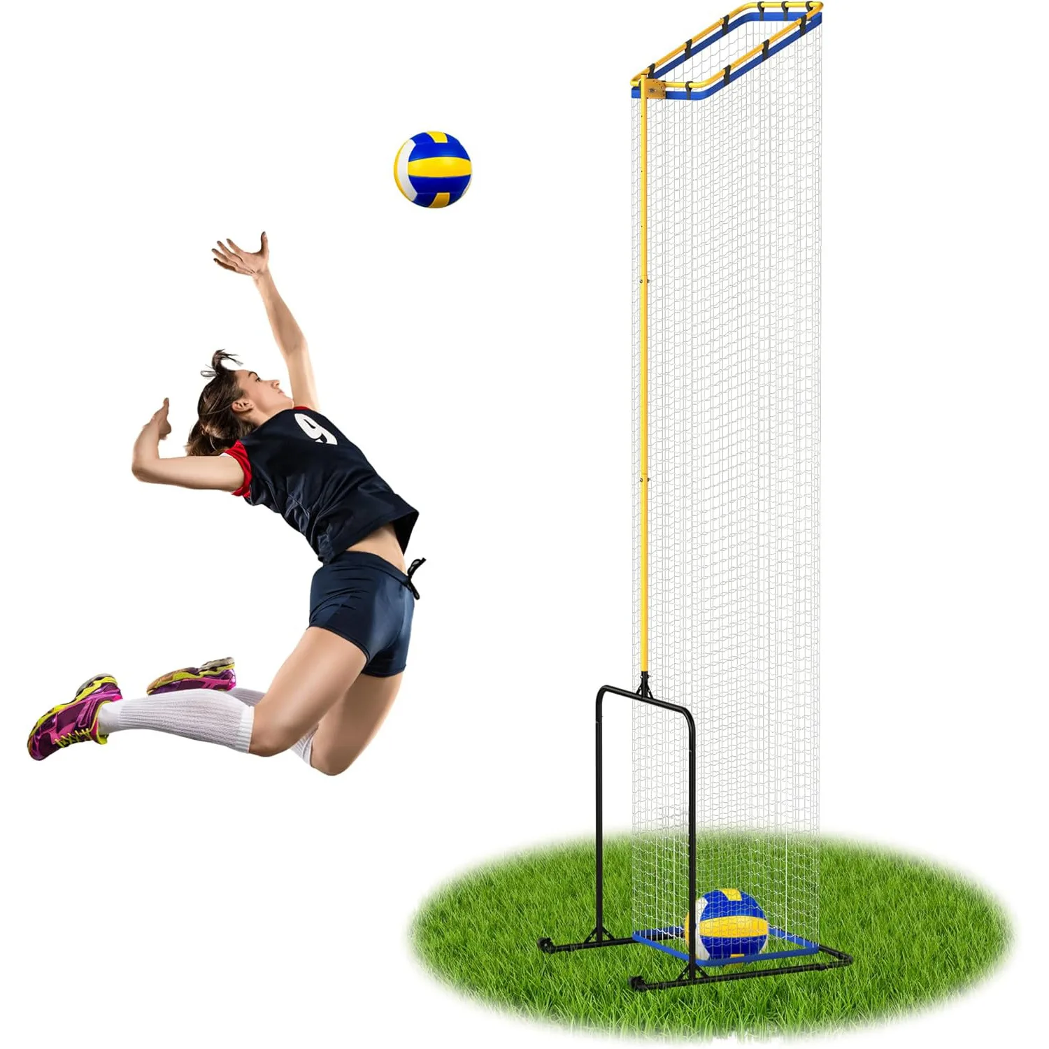 

Indoor/Outdoor Training Equipment Foldable Volleyball Net for Beach Sun Campus Rain for Outdoor and Indoor Practice
