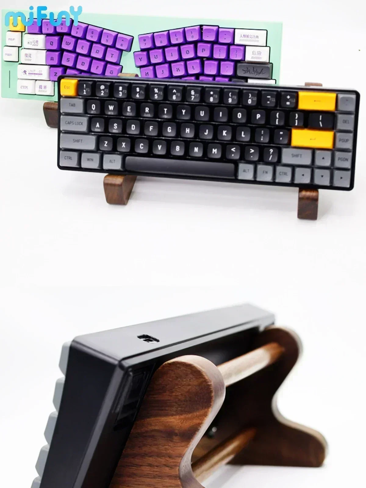 Keyboard Bracket Black Walnut Keyboard Hand Rest Custom Original Design Bracket Mechanical Keyboard Wrist Rest Storage Stand