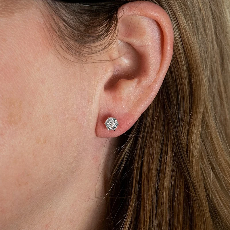 JoyceJelly 1/2/4CT VVS D Farbe Moissanit Russische Cut 8H8A Labor Diamant Stud Ohrringe Für Frauen S925 Sterling silber Edlen Schmuck – Detail 26