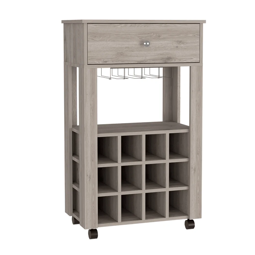 

Light grey 1 drawer 12 bottles wine cabinet fashion bar set