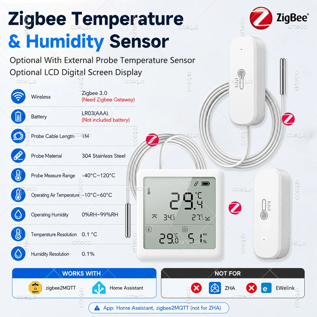 Aquarium Fish Elevator - Zigbee Temperature Humidity Sensor Optional External